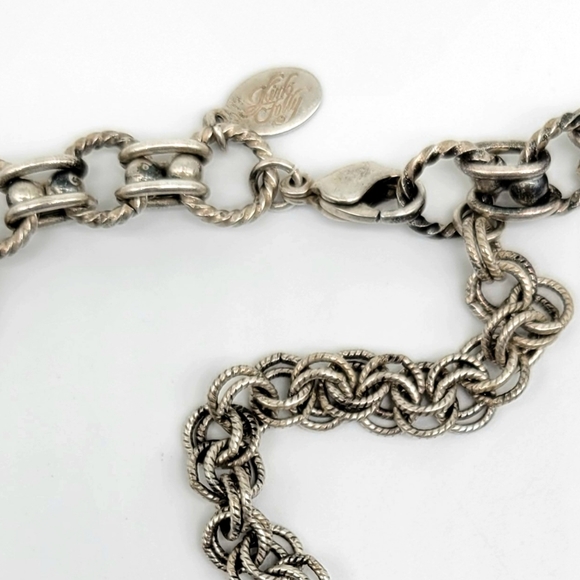 Kirks Folly Vintage Heart, Lock + Key Charm Necklace w/ Aurora Borealis Crystals - Picture 14 of 15